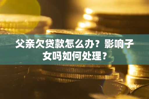 武汉父亲欠贷款怎么办？影响子女吗如何处理？