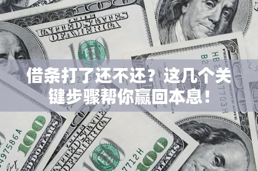 武汉借条打了还不还？这几个关键步骤帮你赢回本息！
