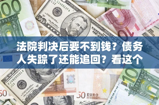 武汉法院判决后要不到钱？债务人失踪了还能追回？看这个方法！