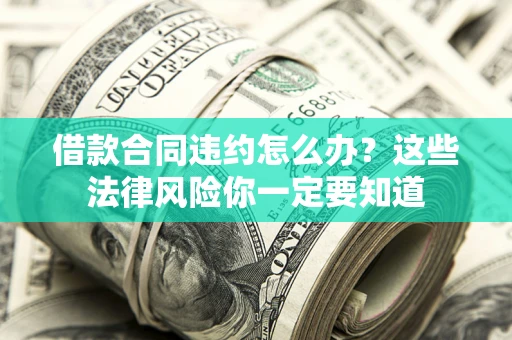 武汉借款合同违约怎么办？这些法律风险你一定要知道