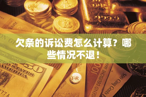 武汉欠条的诉讼费怎么计算？哪些情况不退！