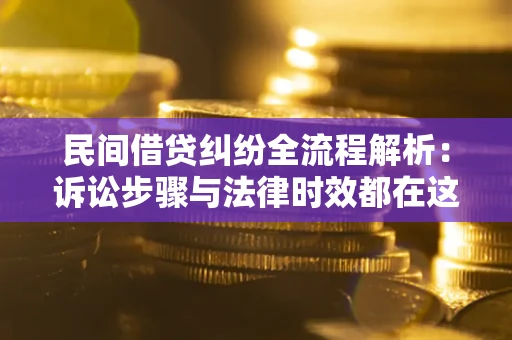武汉民间借贷纠纷全流程解析：诉讼步骤与法律时效都在这儿了