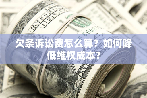 武汉欠条诉讼费怎么算？如何降低维权成本？