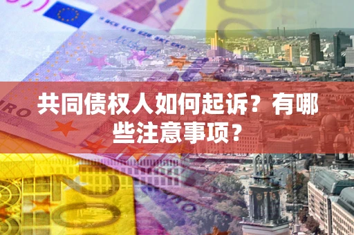 武汉共同债权人如何起诉？有哪些注意事项？