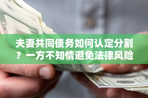 武汉夫妻共同债务如何认定分割？一方不知情避免法律风险必看！
